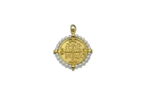 Crowned Jesus Christ Victorious Gold Medallion