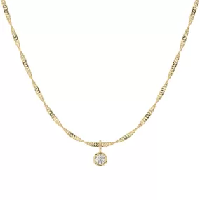 Dainty Diamond Charm Necklace