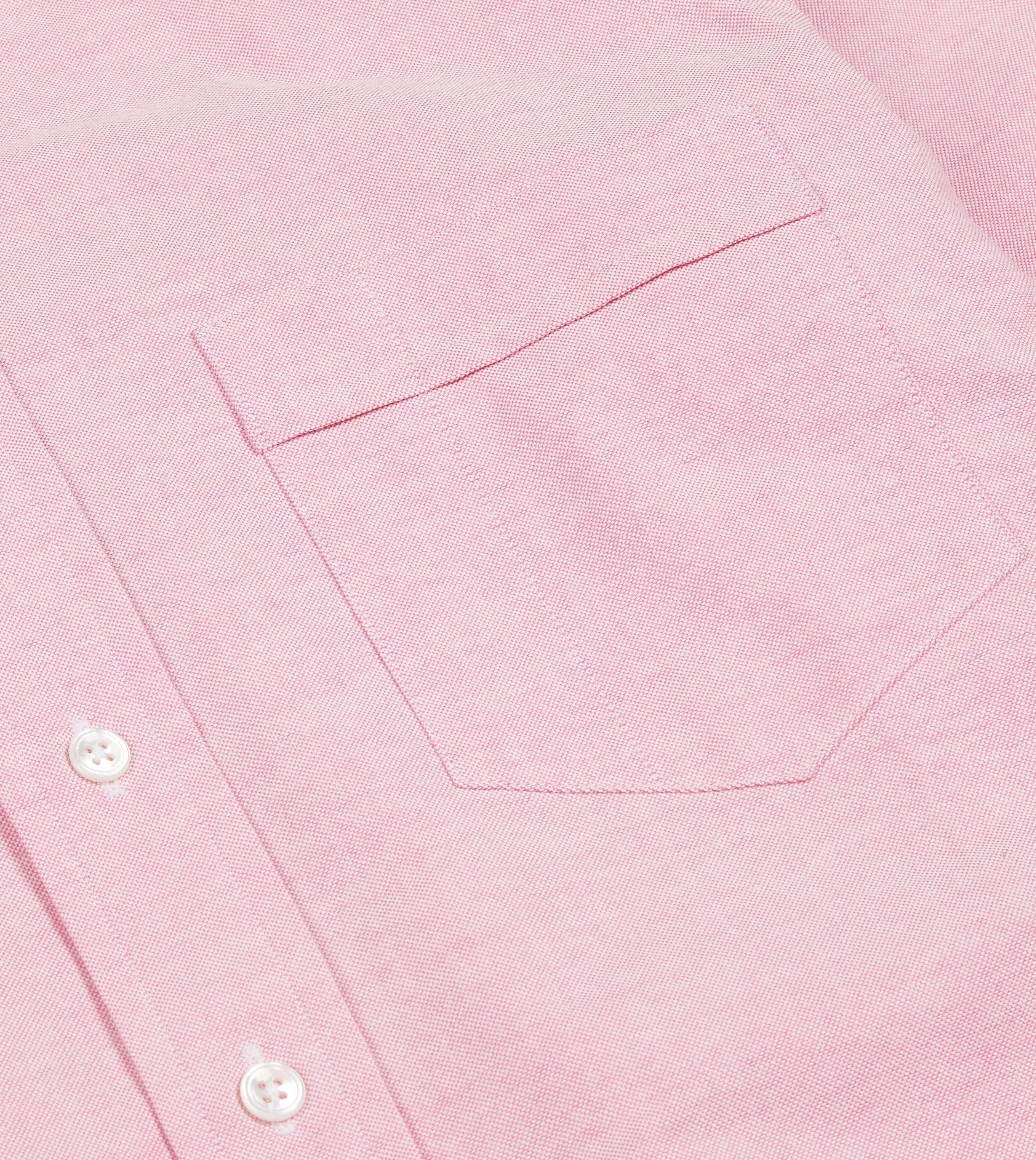 Dark Pink Cotton Oxford Cloth Button-Down Shirt