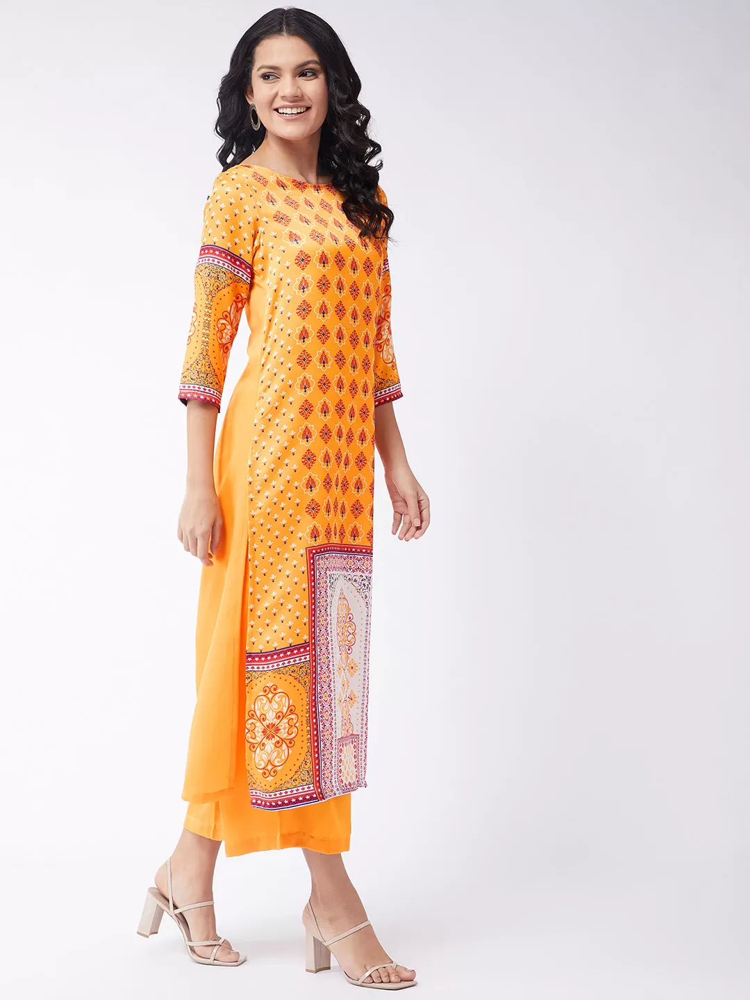 Digital Printed Centre Placement Kasturi Kurta