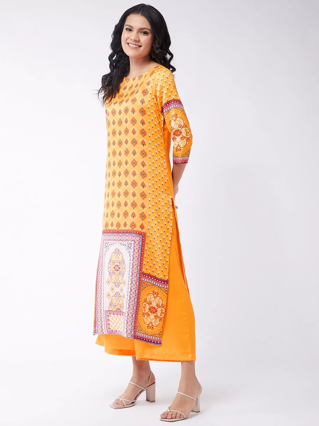 Digital Printed Centre Placement Kasturi Kurta