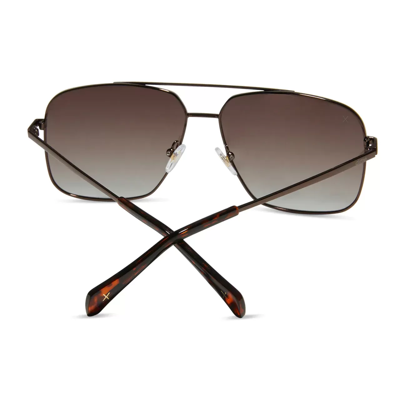 Dime Encino Chocolate Brown Gradient Polarized Sunglasses