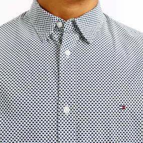 Dot Print Casual Shirt - Navy/White | Black/Blue