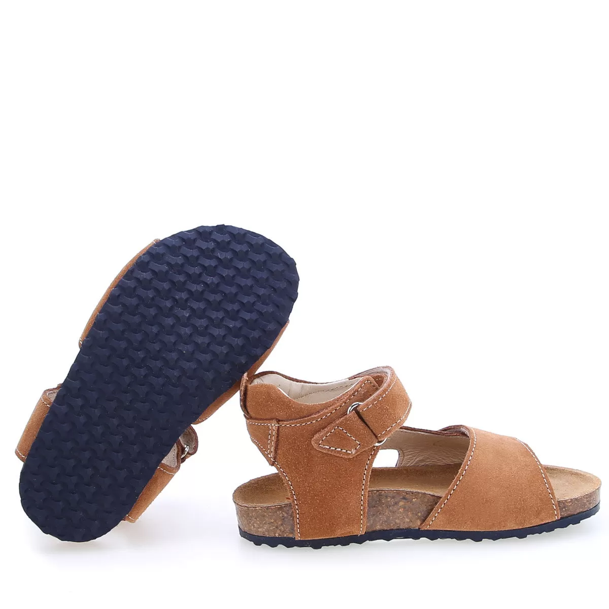 (E2508H-5) Emel  brown velcro sandals