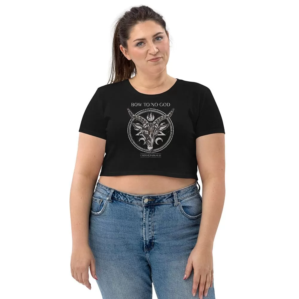 Eco Friendly Crop Top / Soft Goth Style / Atheïsme / Eco Goth Fashion