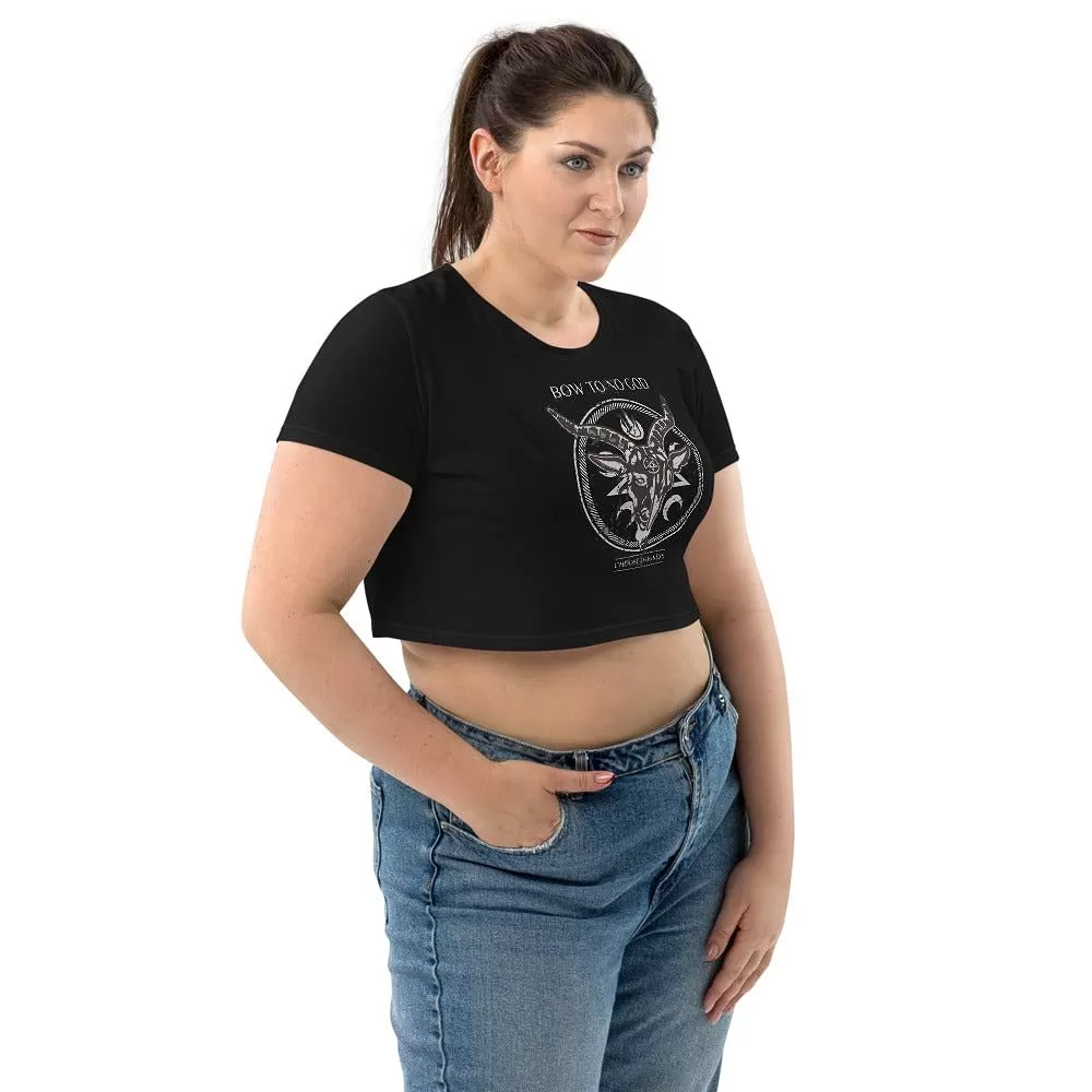 Eco Friendly Crop Top / Soft Goth Style / Atheïsme / Eco Goth Fashion