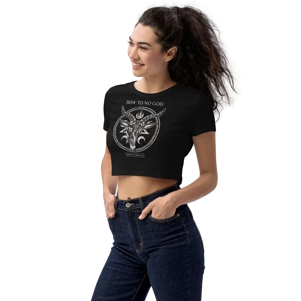 Eco Friendly Crop Top / Soft Goth Style / Atheïsme / Eco Goth Fashion