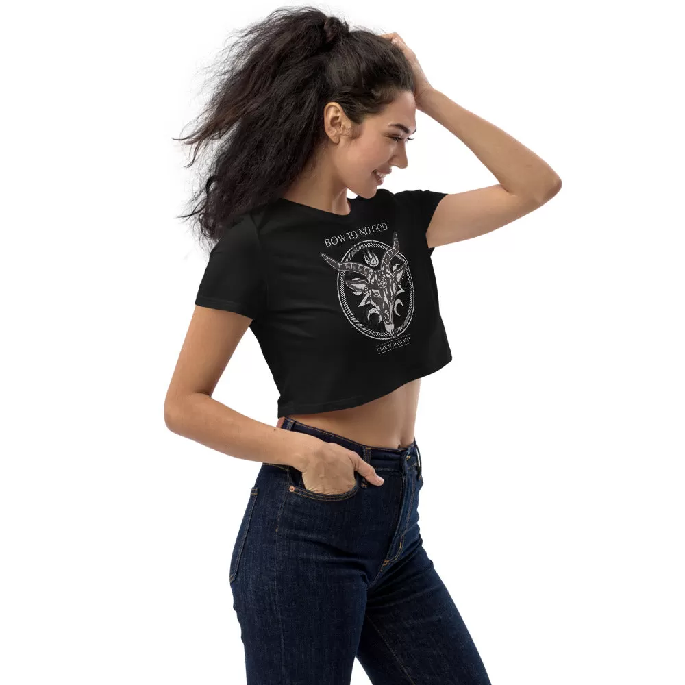 Eco Friendly Crop Top / Soft Goth Style / Atheïsme / Eco Goth Fashion