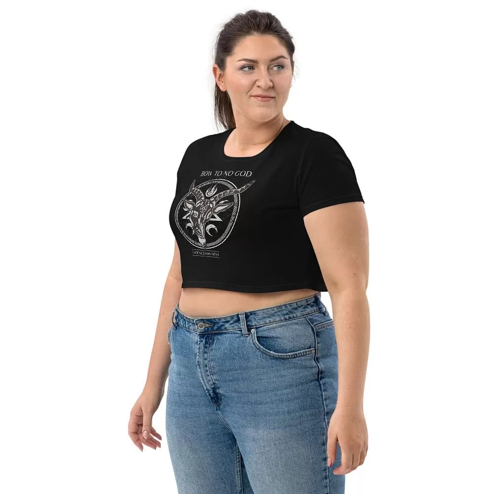 Eco Friendly Crop Top / Soft Goth Style / Atheïsme / Eco Goth Fashion