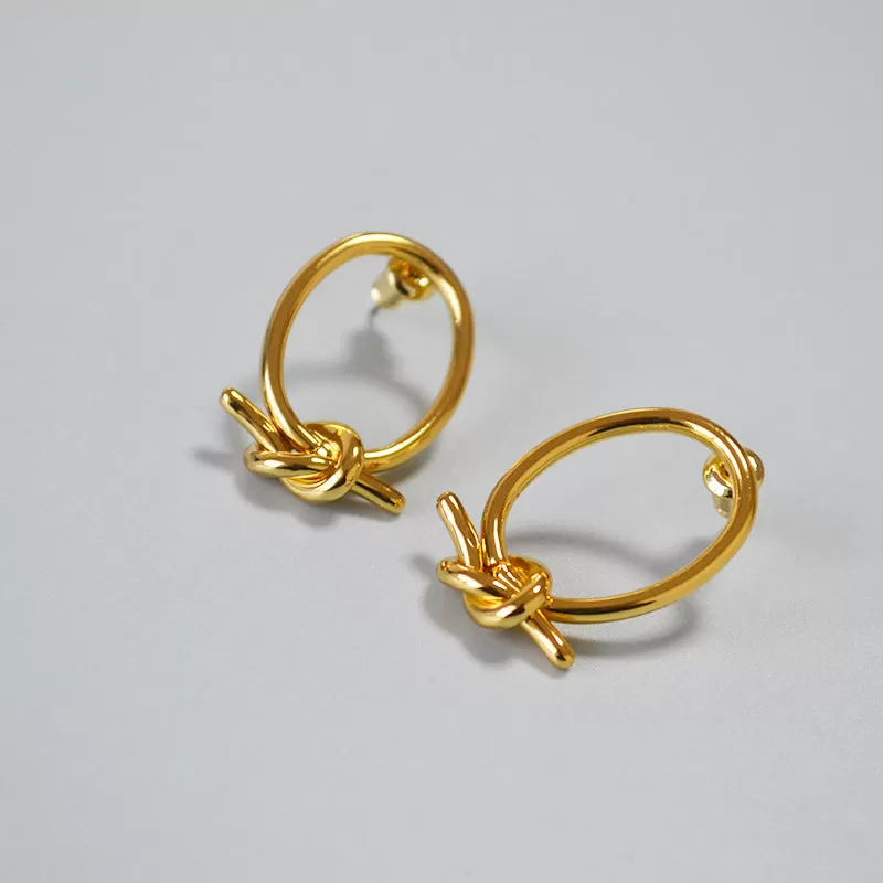 Ellipse Knotted Earrings