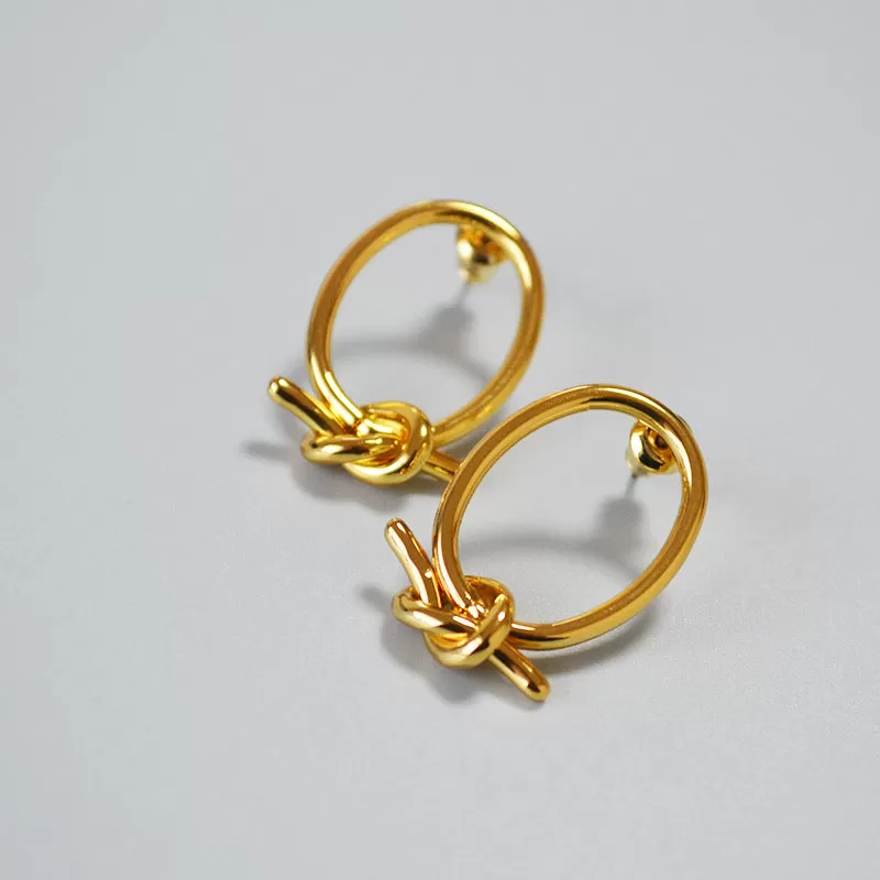 Ellipse Knotted Earrings