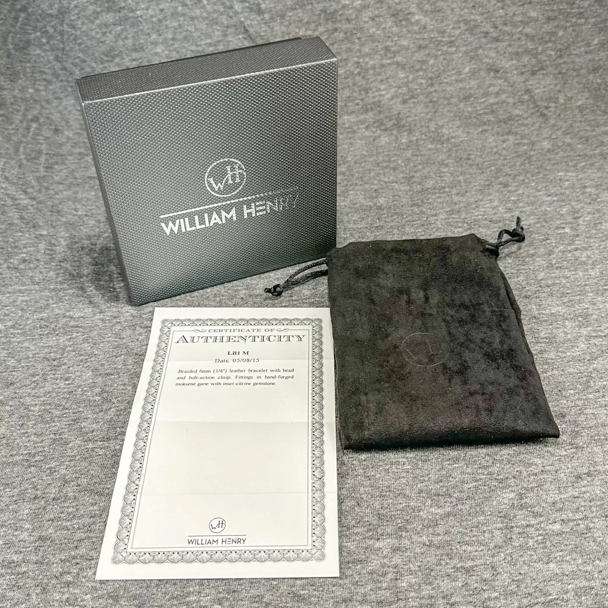 Estate William Henry LB1M Box & Pouch EMPTY 8