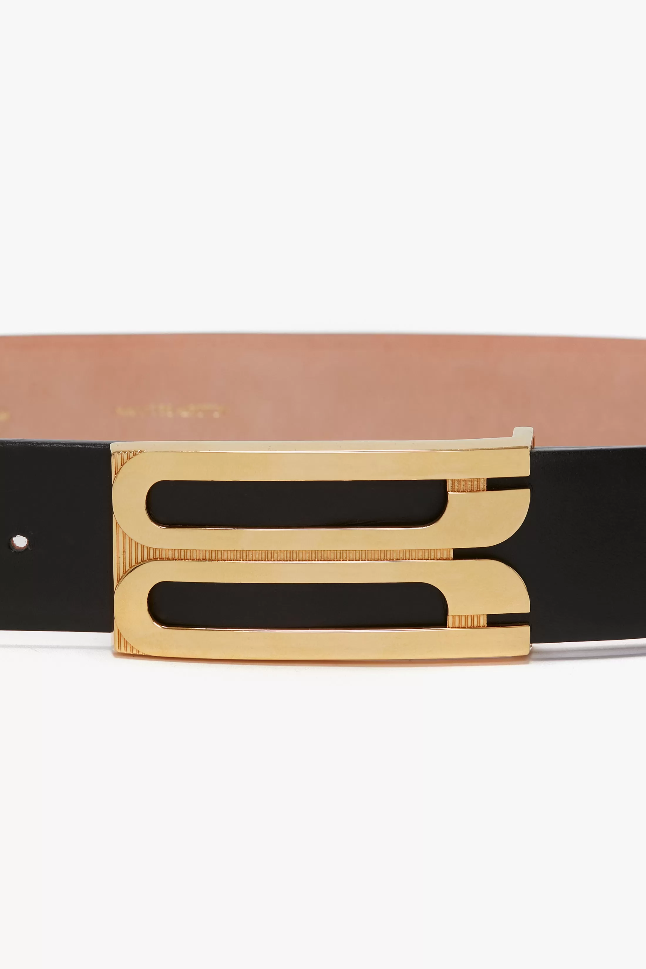 Exclusive Jumbo Frame Belt In Black Leather