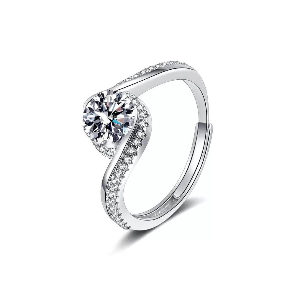 Eye of the Galaxy Moissanite Ring