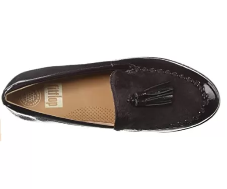 FitFlop Paige Faux-Pony Moccasin Loafer in Berry