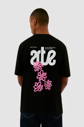 FLOWERS BACK TEE-SHIRT BLACK