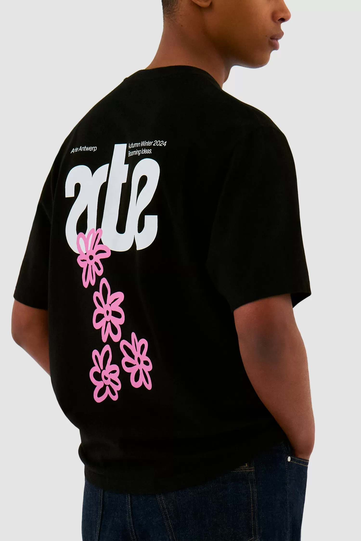 FLOWERS BACK TEE-SHIRT BLACK