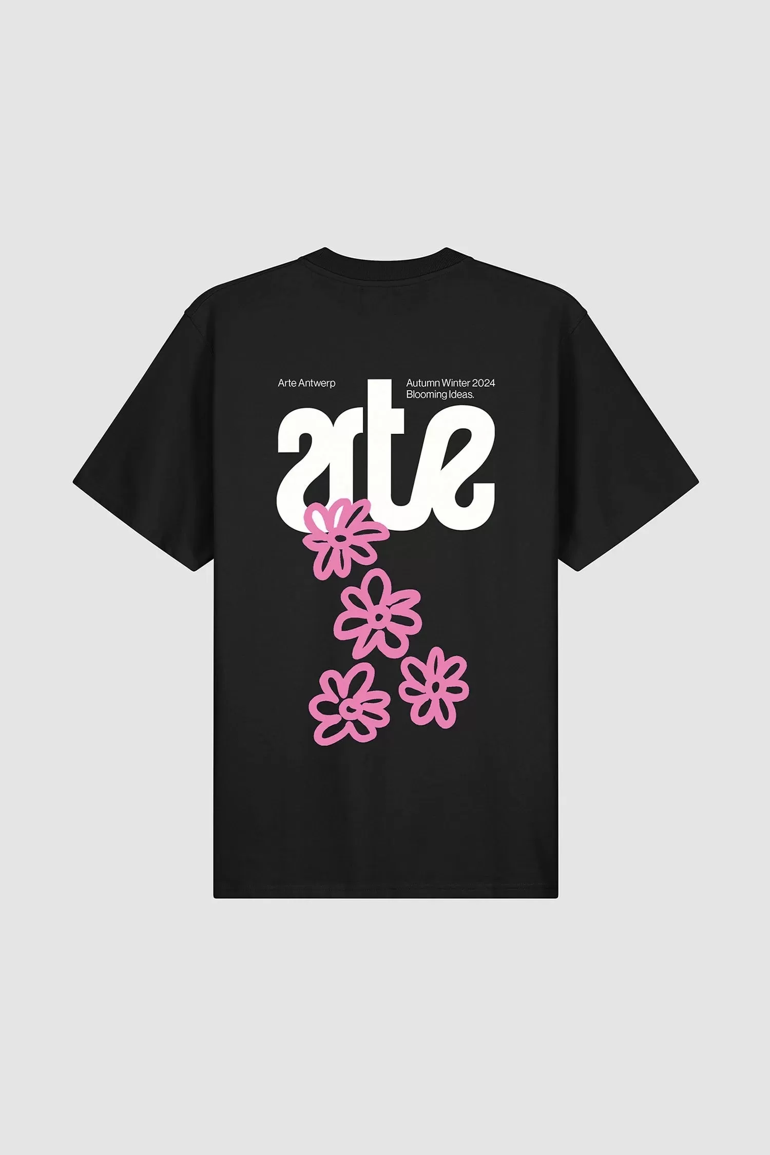 FLOWERS BACK TEE-SHIRT BLACK