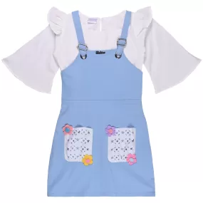 Girls Dungaree Set