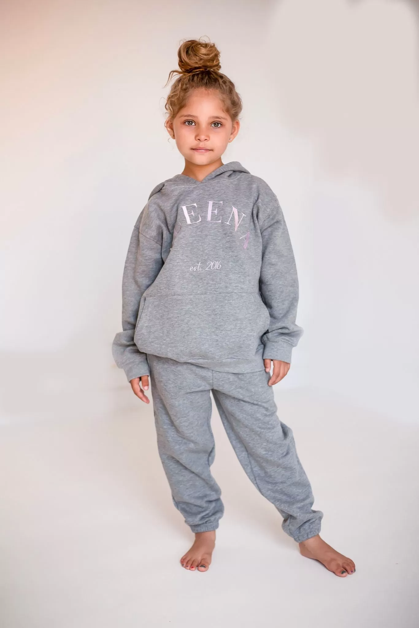 Girls Grey Est Hooded Tracksuit