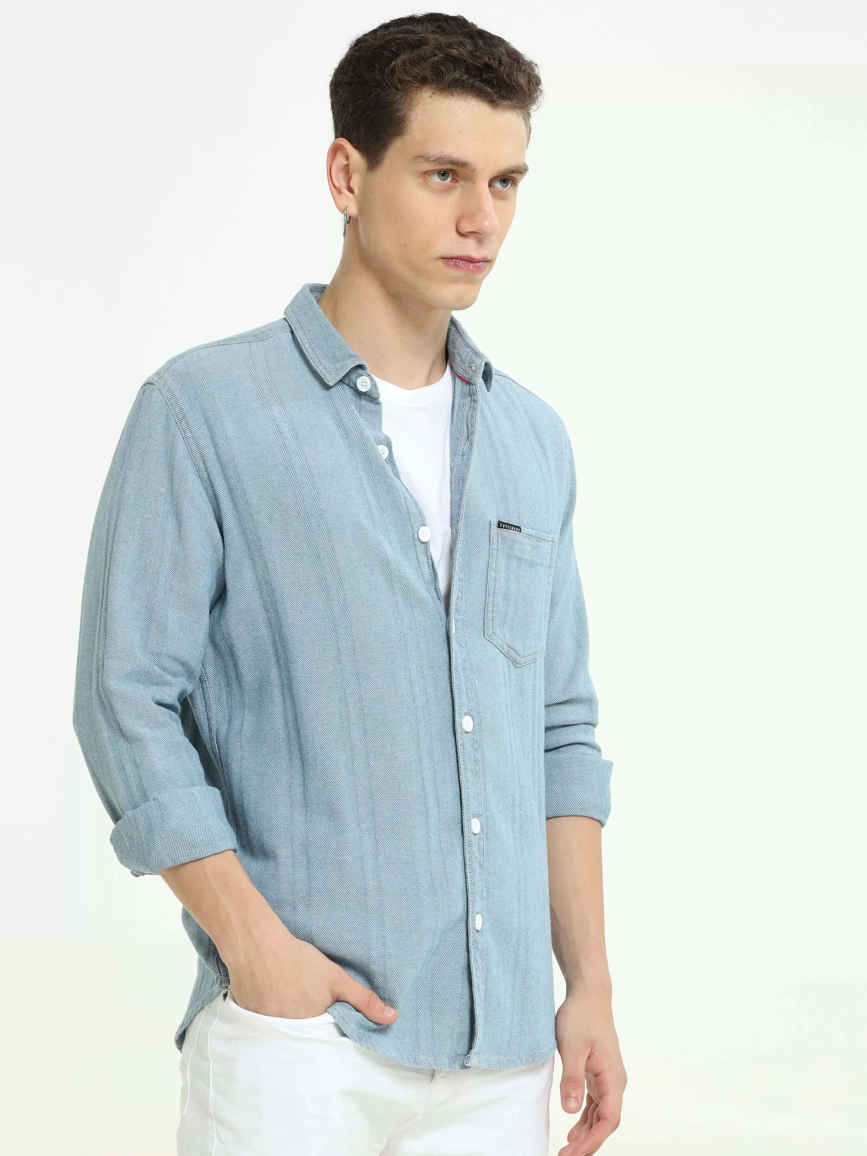 Grandiosity ice irish indigo shirt