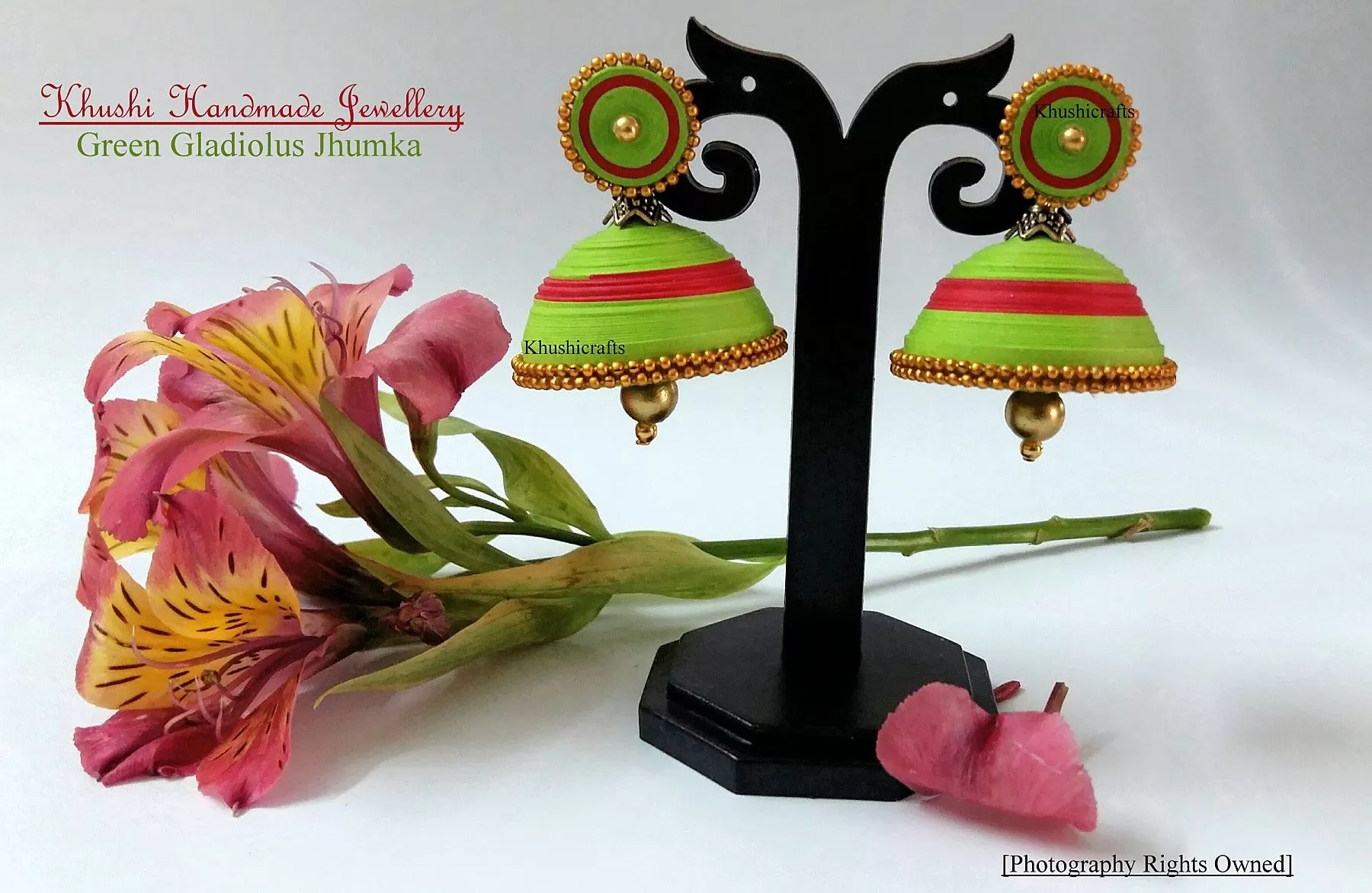 Green Gladiolus Jhumkas!