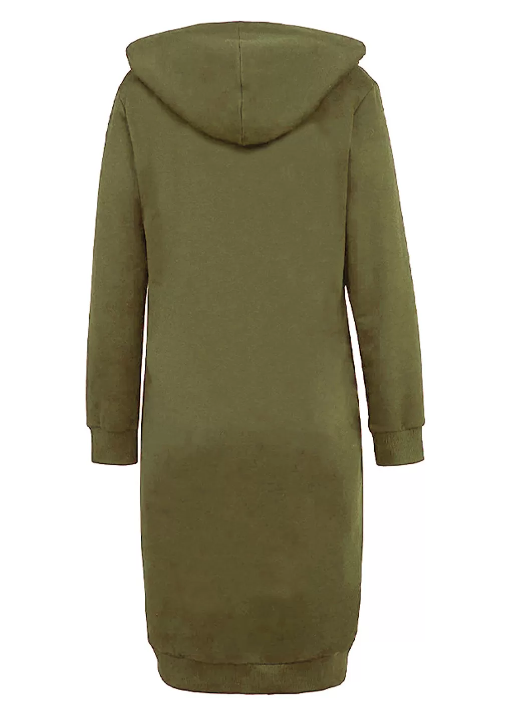 Haute Edition Women's Tunic Long Length Full Zip Hooded Sweatshirt Hoodie