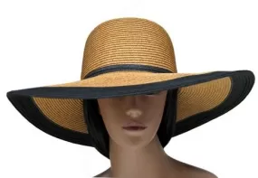 HBY WIDE BRIM HAT WITH CONTRAST STRIPE