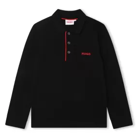 HUGO Boys Black Polo_G25143-09B