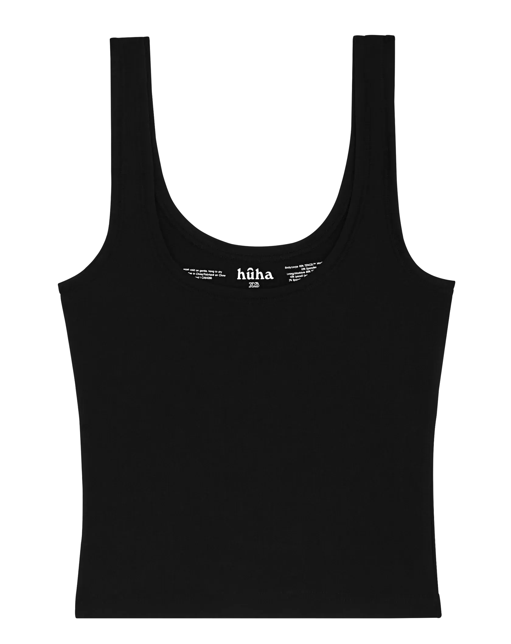 Huha Sporty Crop Tank | Black   Grey