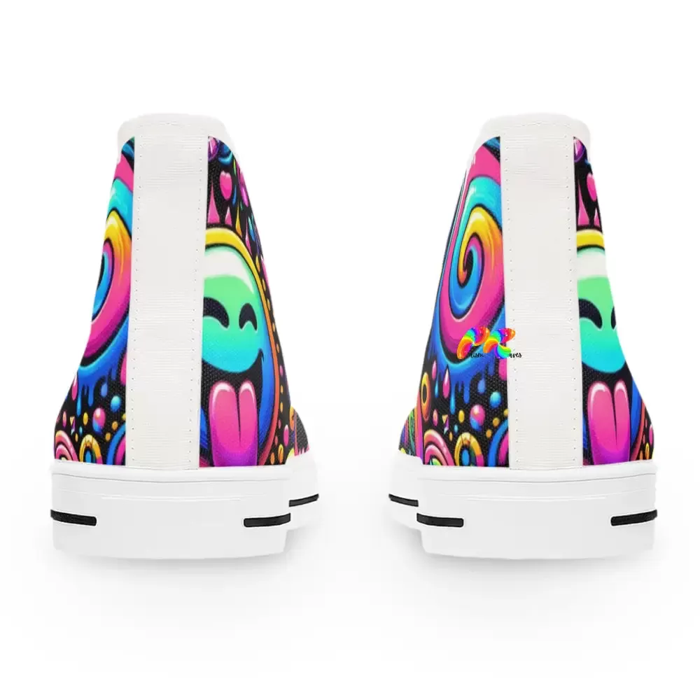 Hyper Groove Women's High Top Canvas Rave Sneakers