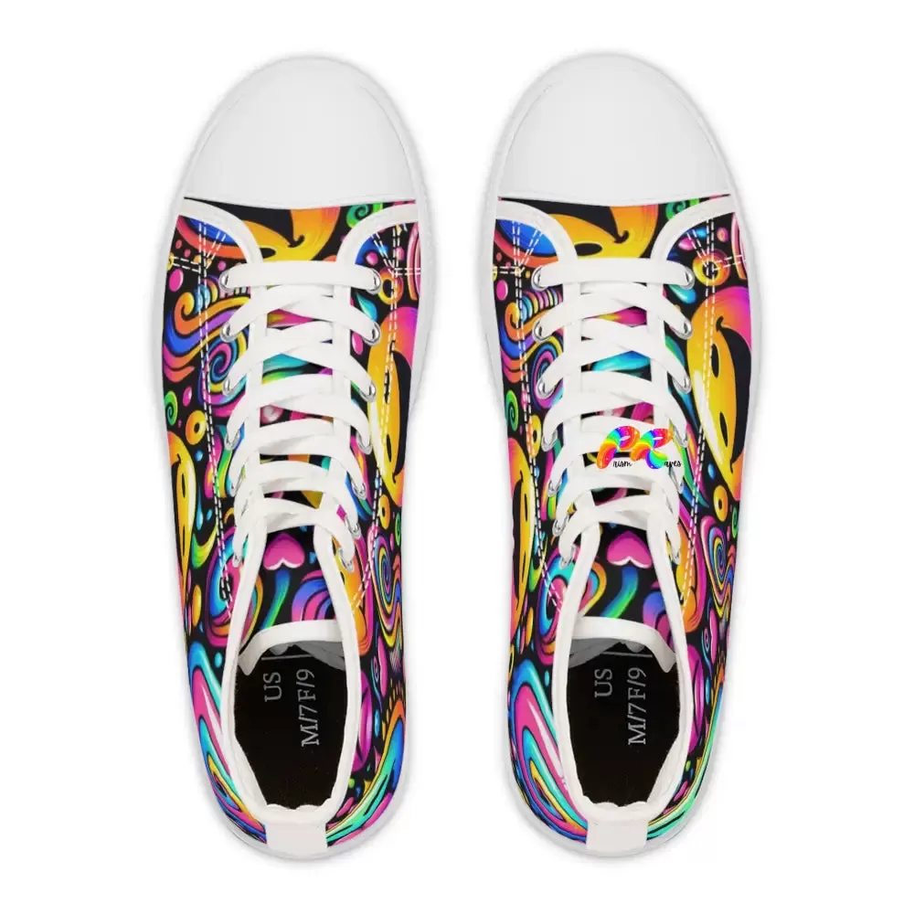 Hyper Groove Women's High Top Canvas Rave Sneakers