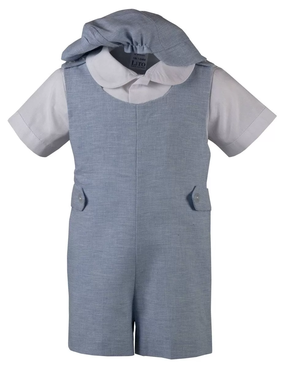 Infant Toddler Vintage Linen Romper Outfit