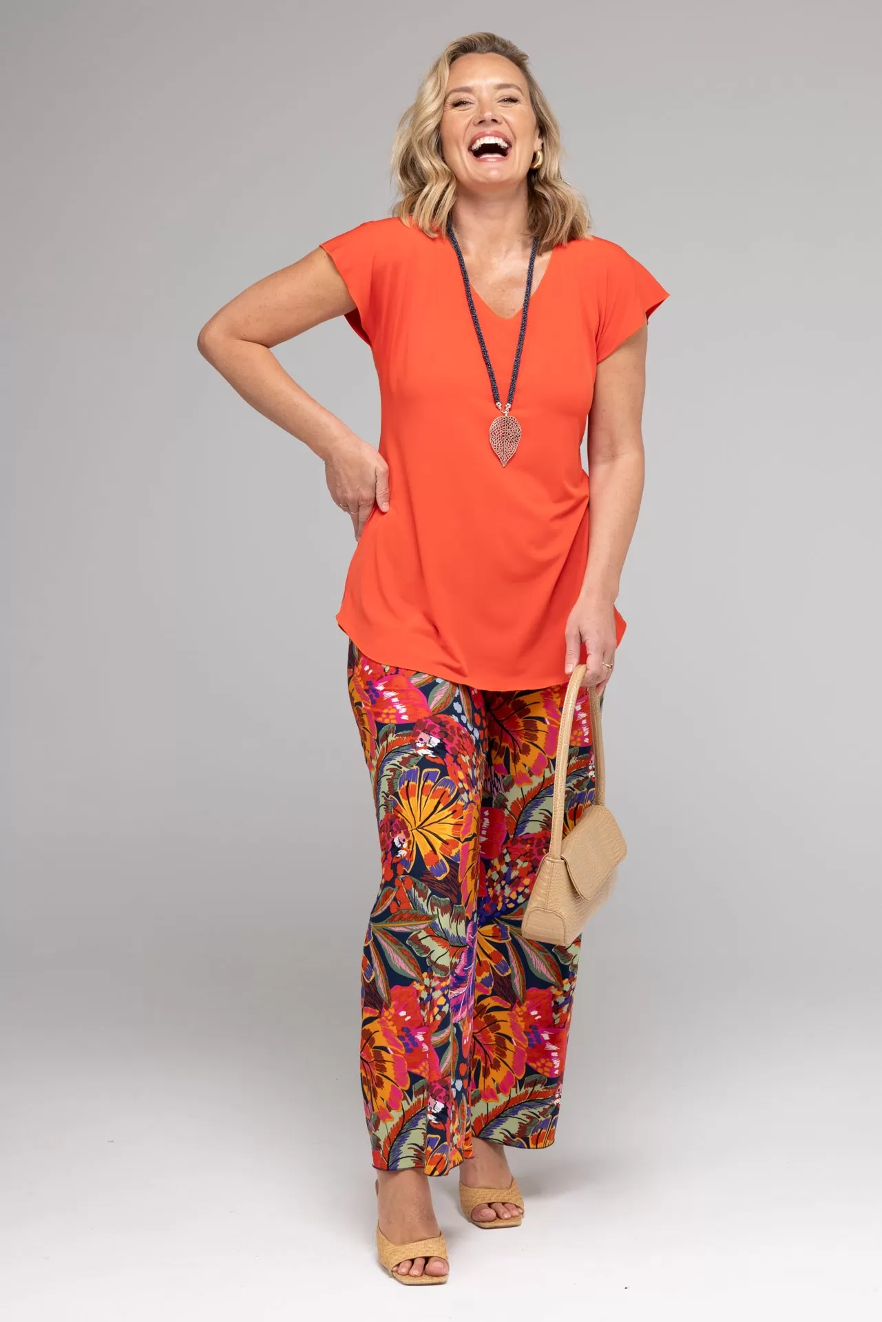 Java Wide Leg Jersey Palazzo Pants