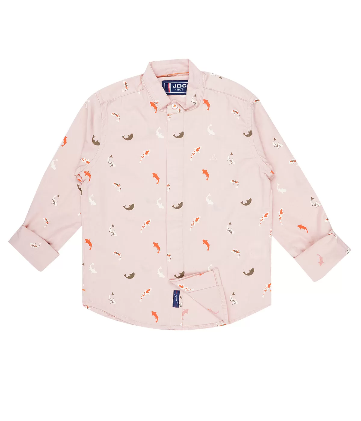 JDC Boy's Pink Printed Shirt