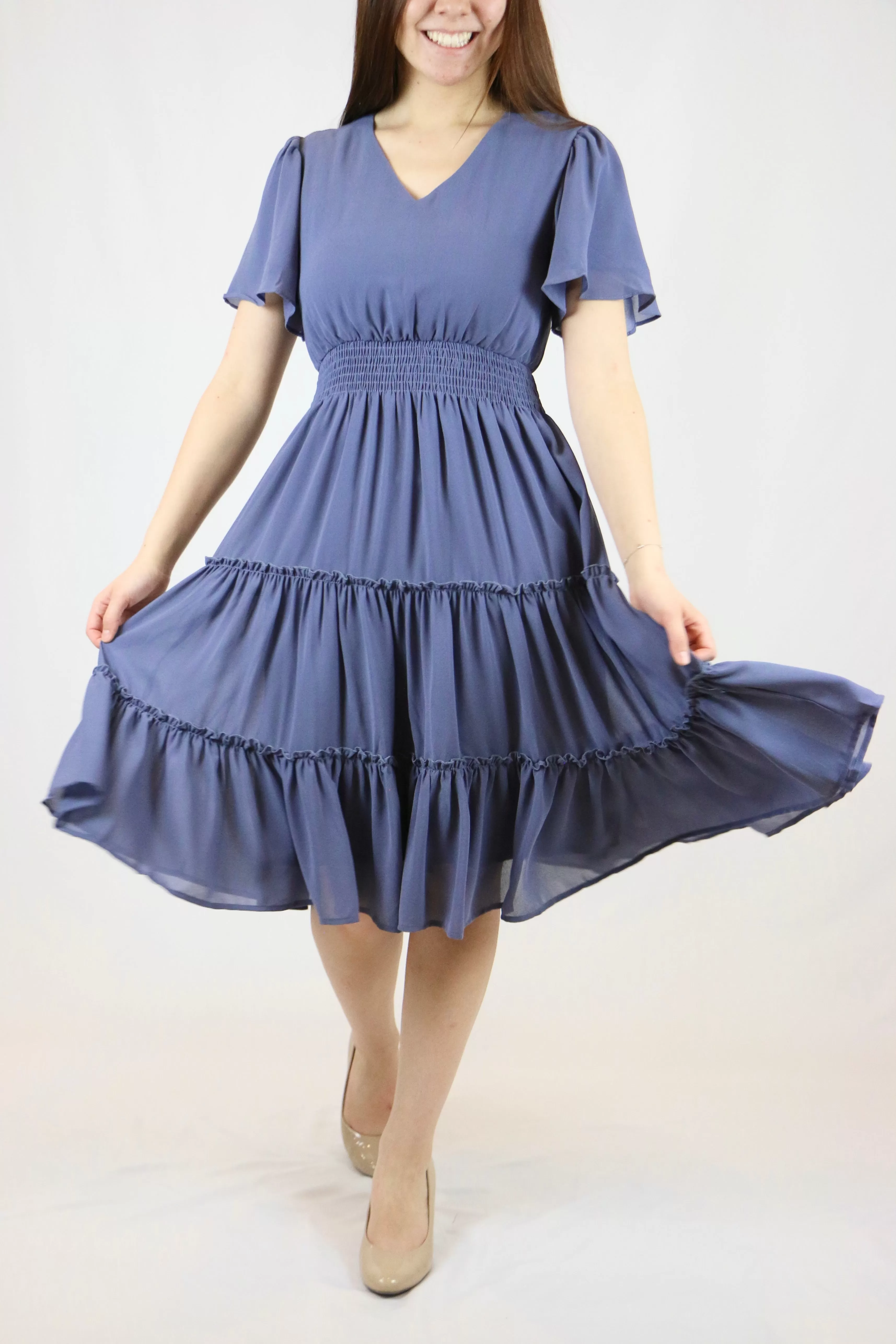 Jemma Dress - Stonewash