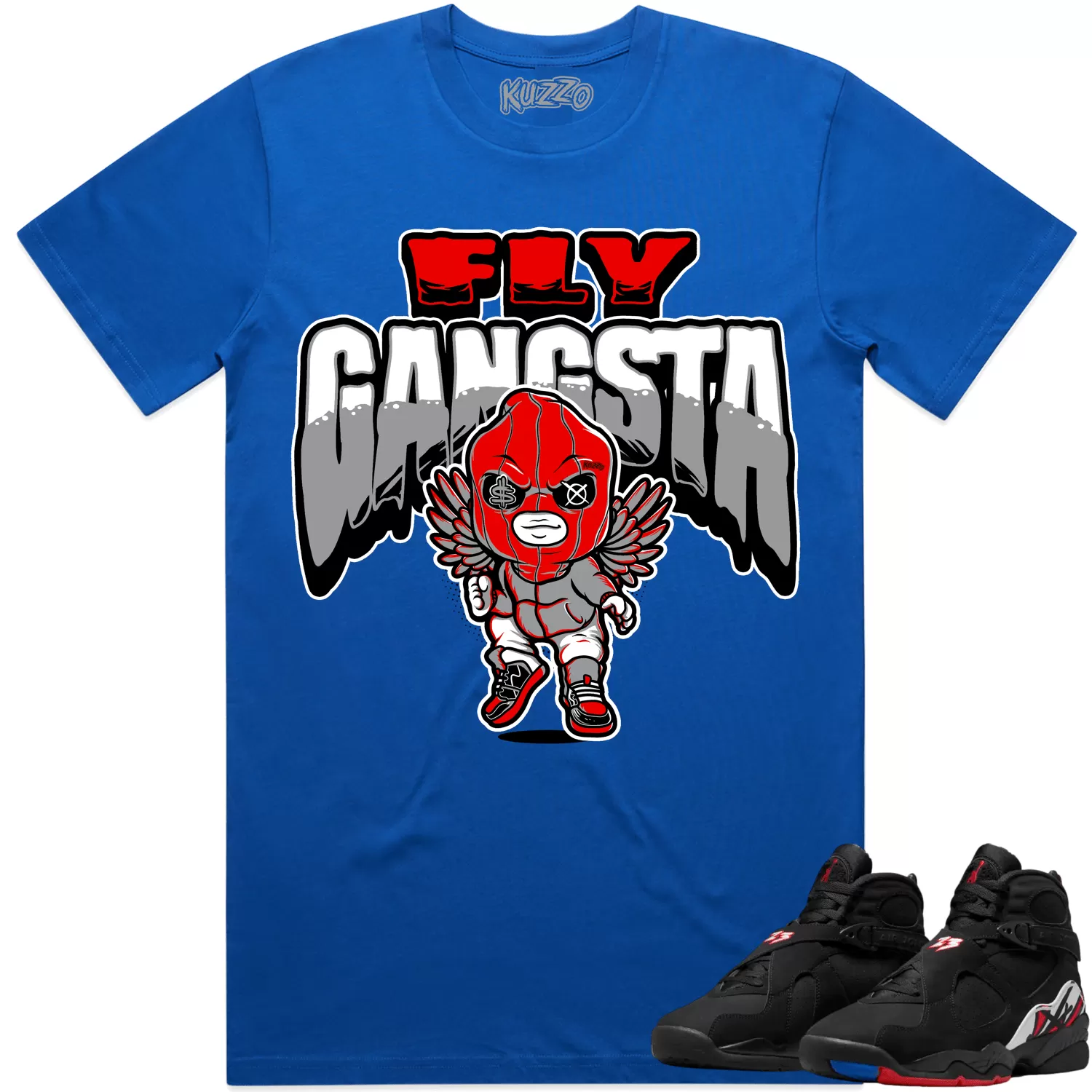 Jordan 8 Playoff 8s Shirt to Match - RED FLY GANGSTA