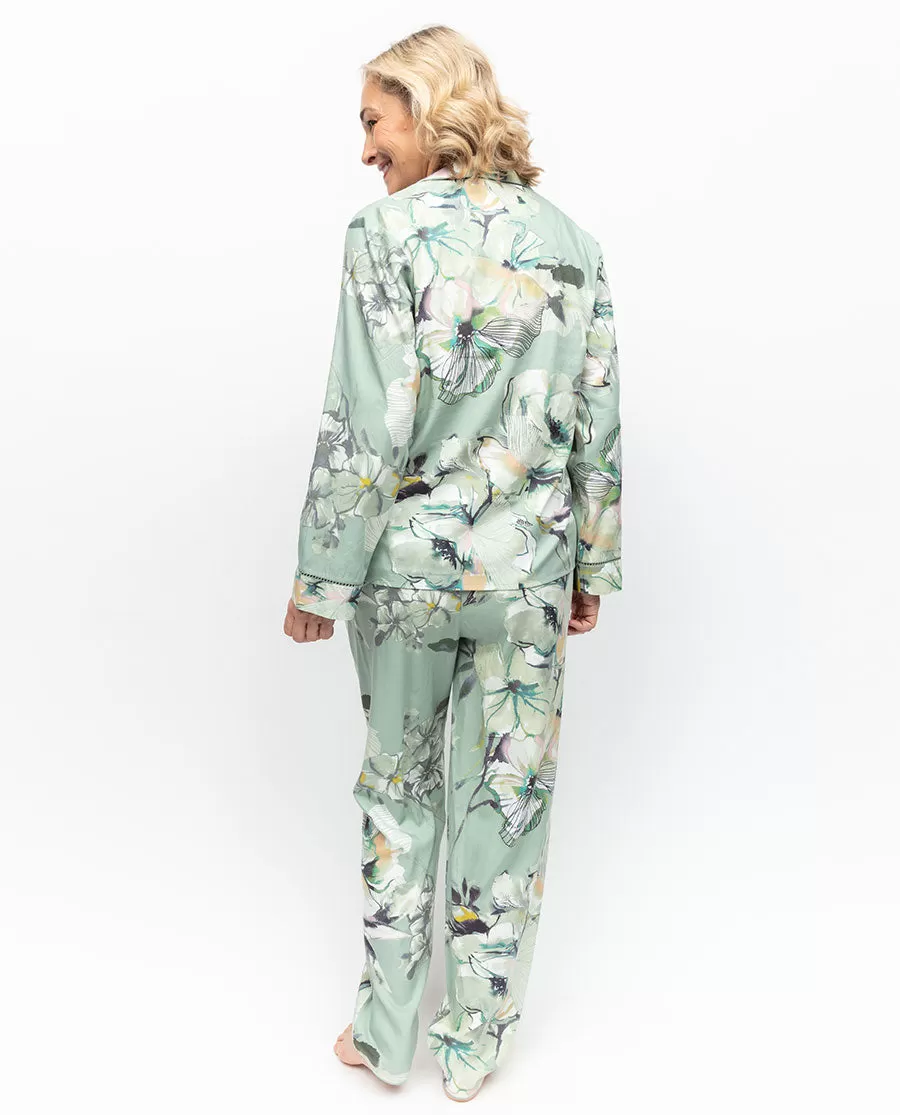 Julia Lace Trim Floral Print Pyjama Set