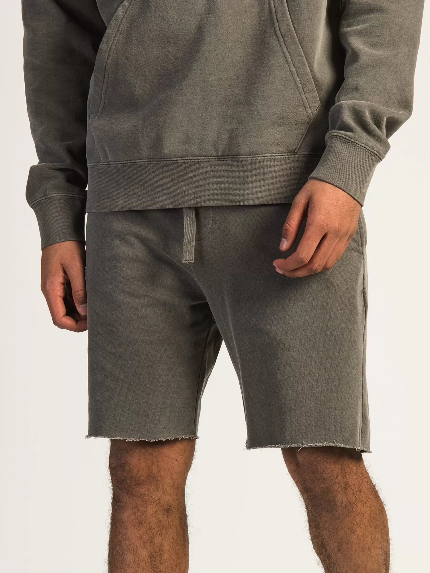 KOLBY GARMENT DYE FRENCH TERRY JOG SHORT - IRON