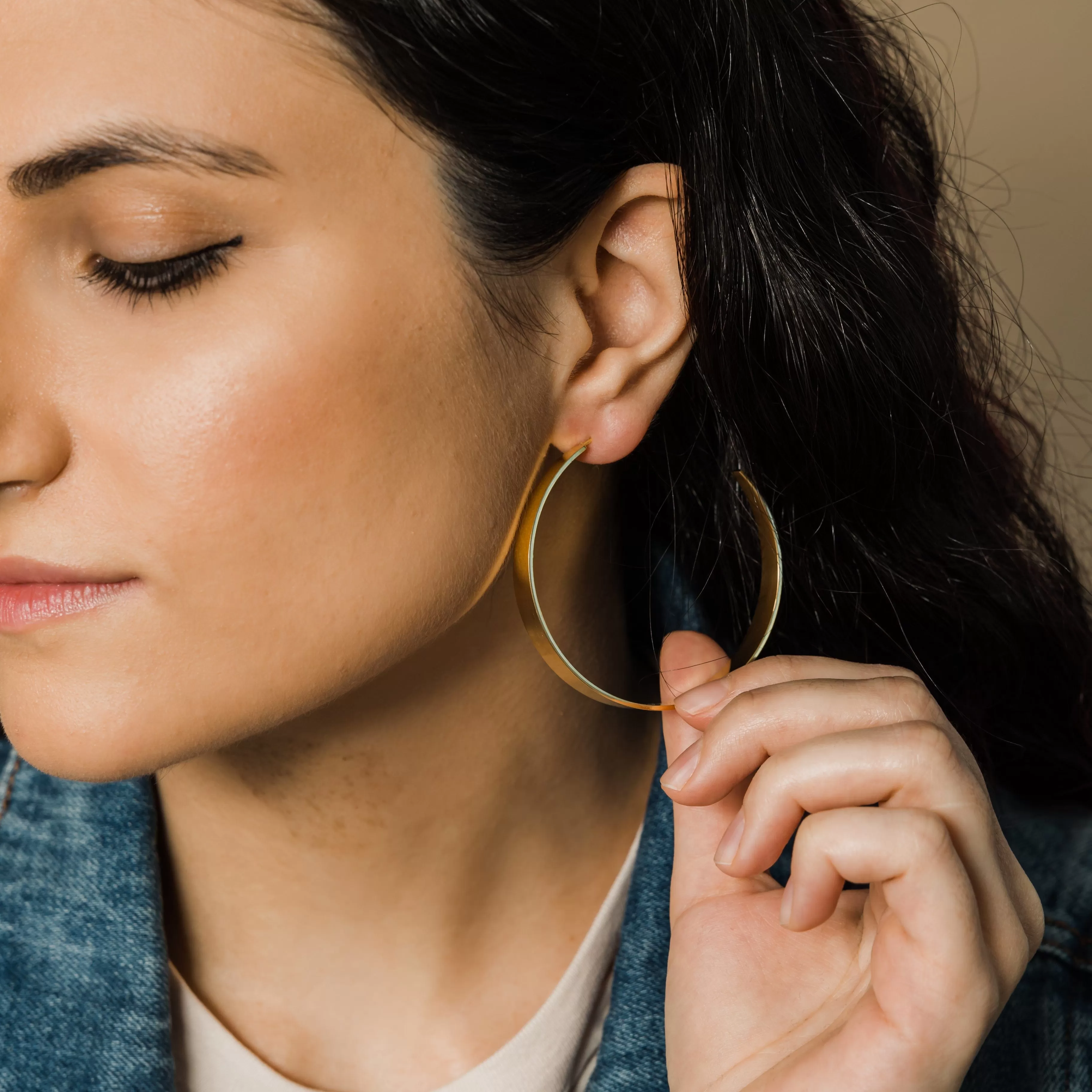 Large Flat Hoop Earrings | Neelam x Nominal