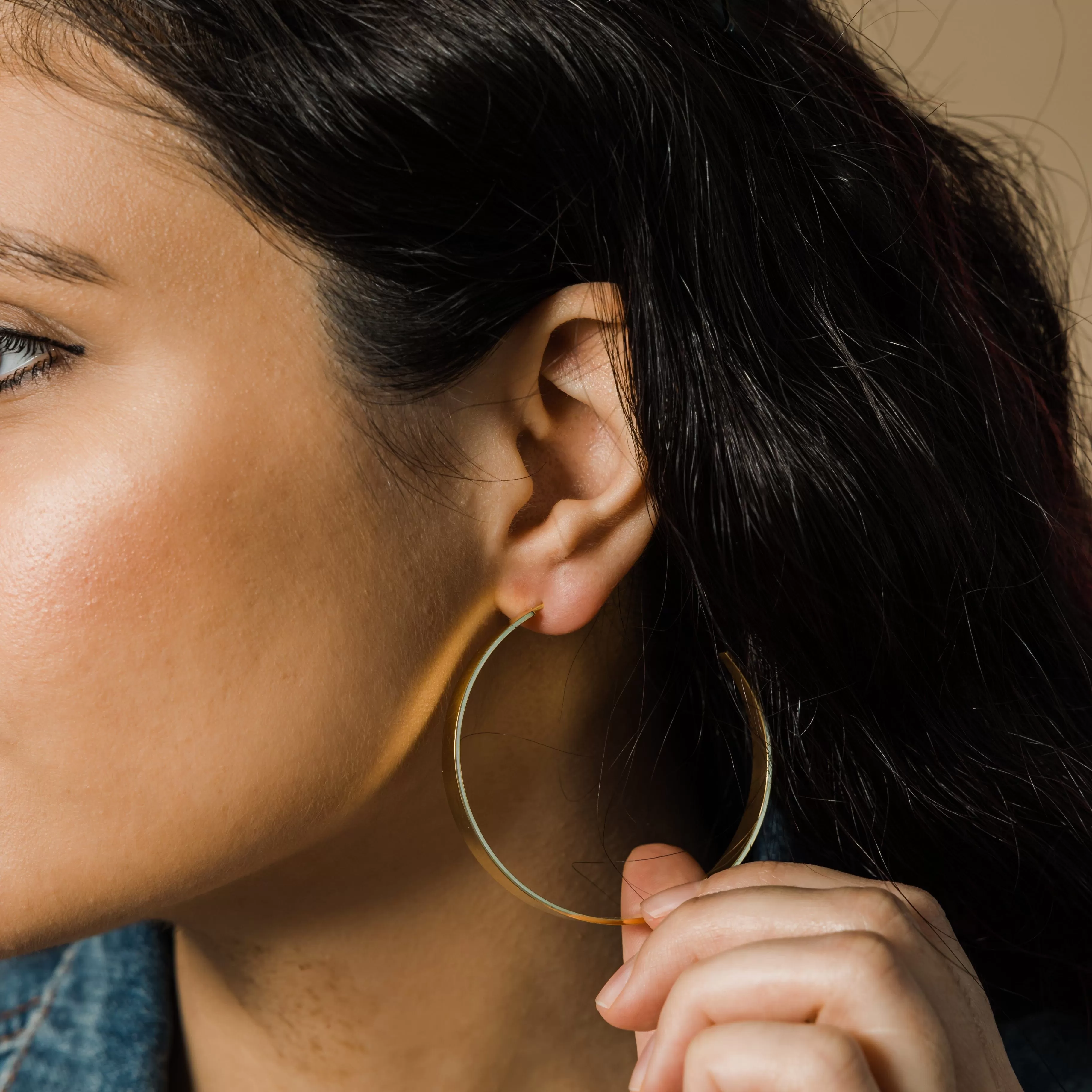 Large Flat Hoop Earrings | Neelam x Nominal