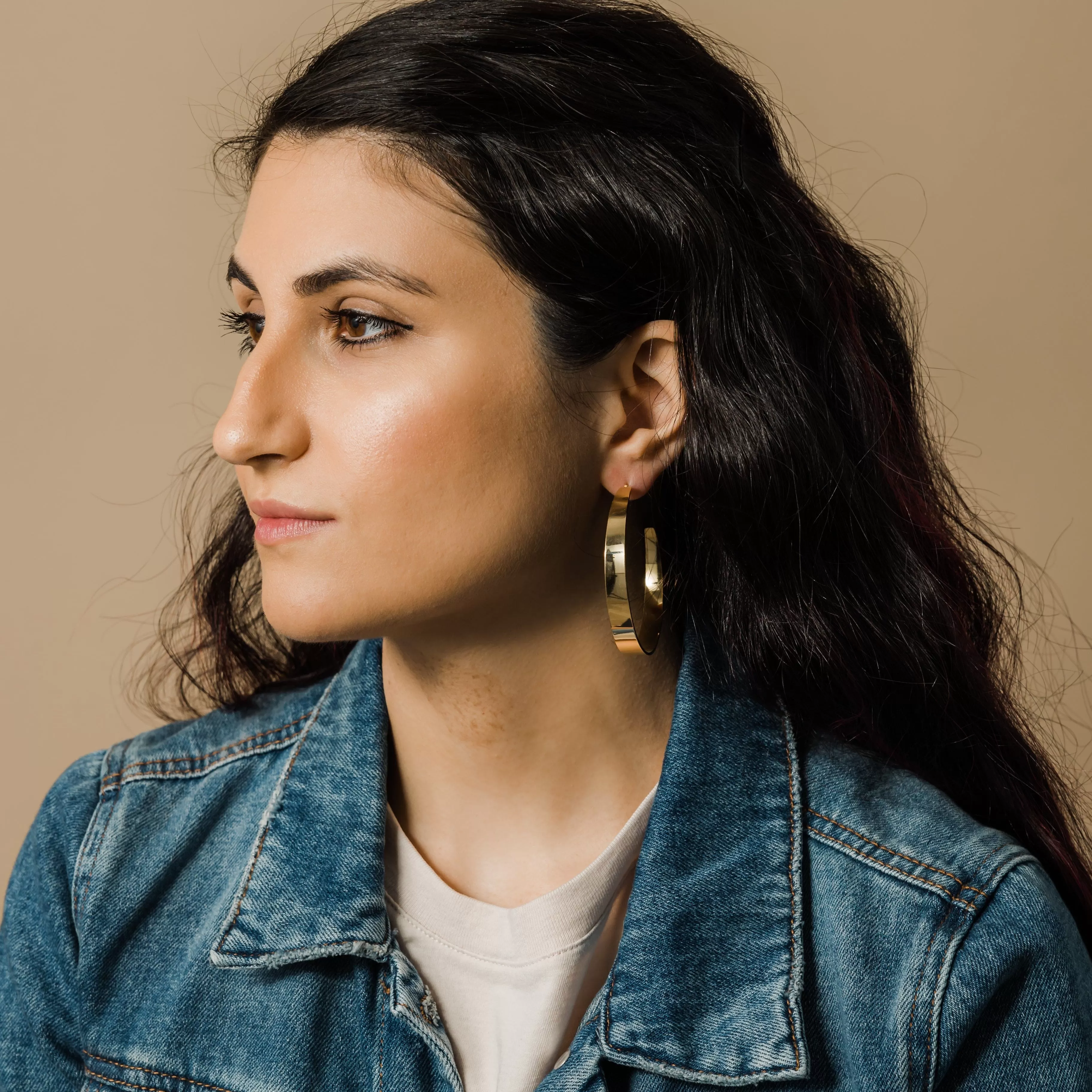 Large Flat Hoop Earrings | Neelam x Nominal