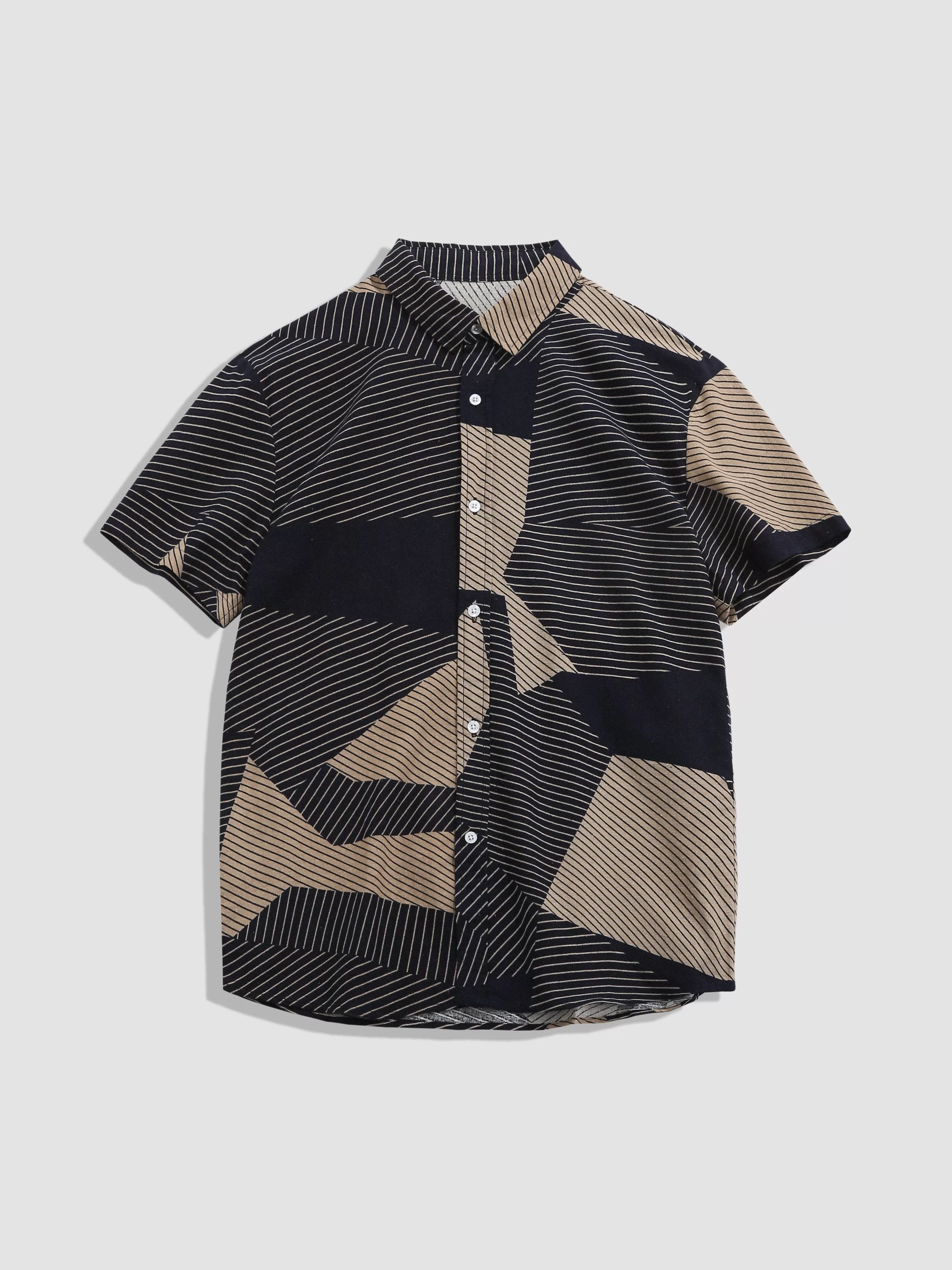 Line Geometry Print Shirt