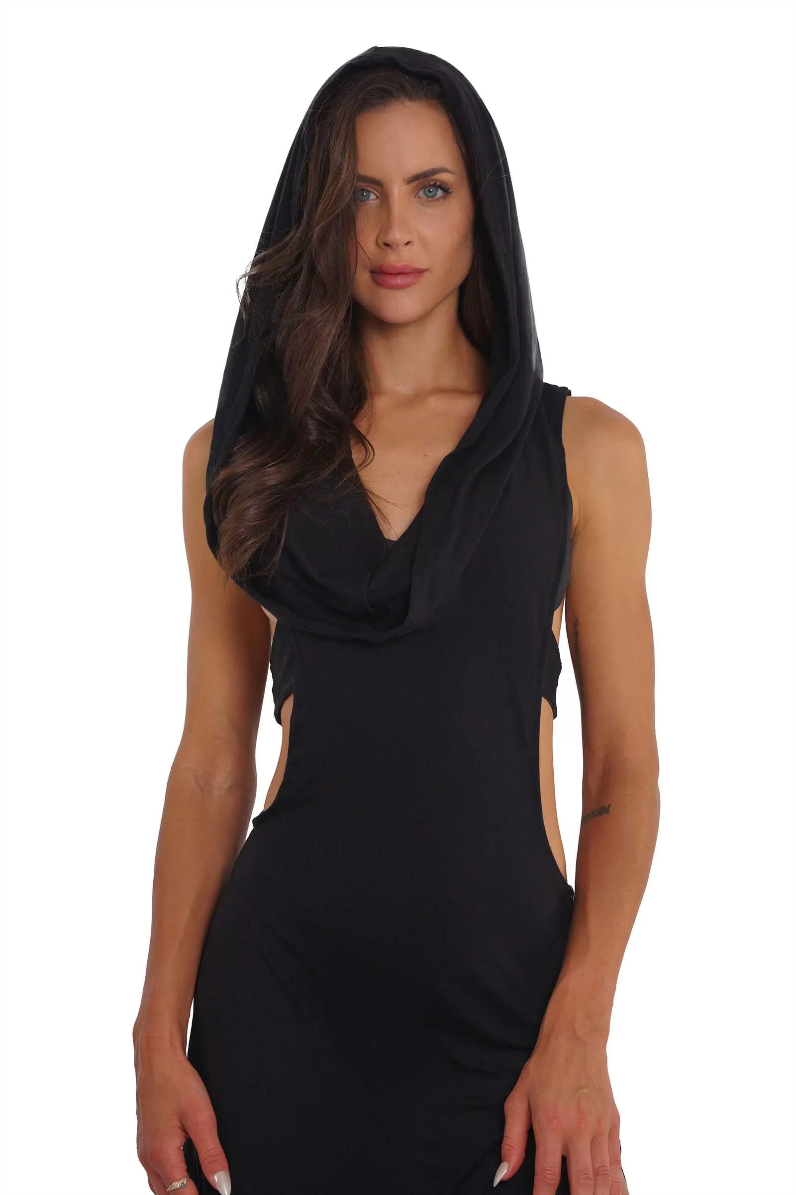 Malta Hooded Open Side Dress