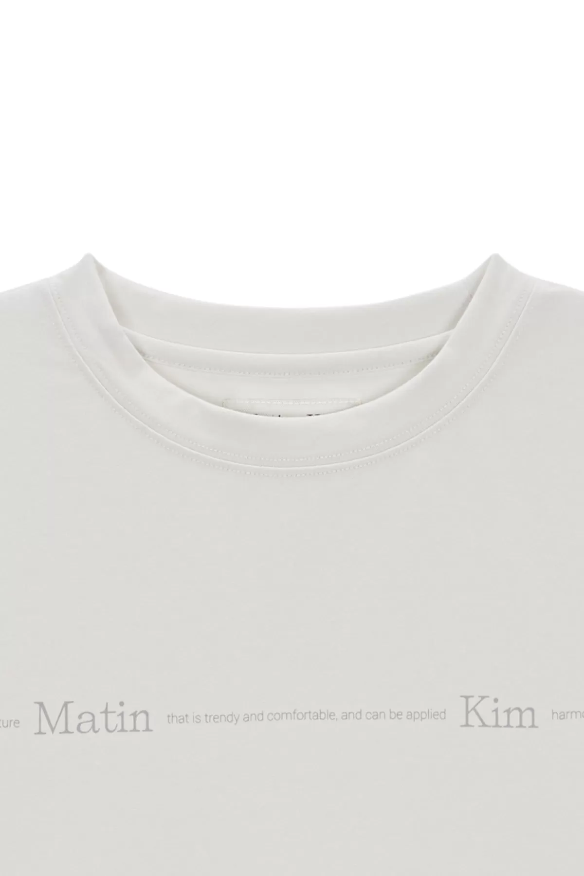 MATIN SMALL LINE LOGO STITCH CROP TOP