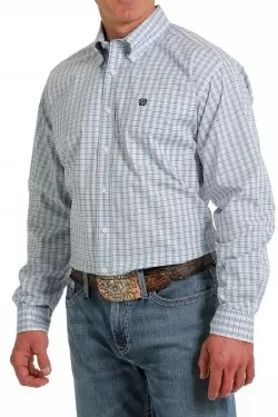 MEN'S CINCH STRETCH PLAID BUTTON-DOWN WESTERN SHIRT