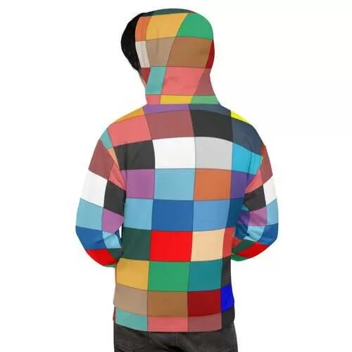 Mens Hoodies, Multicolor Block Style Hooded Shirt