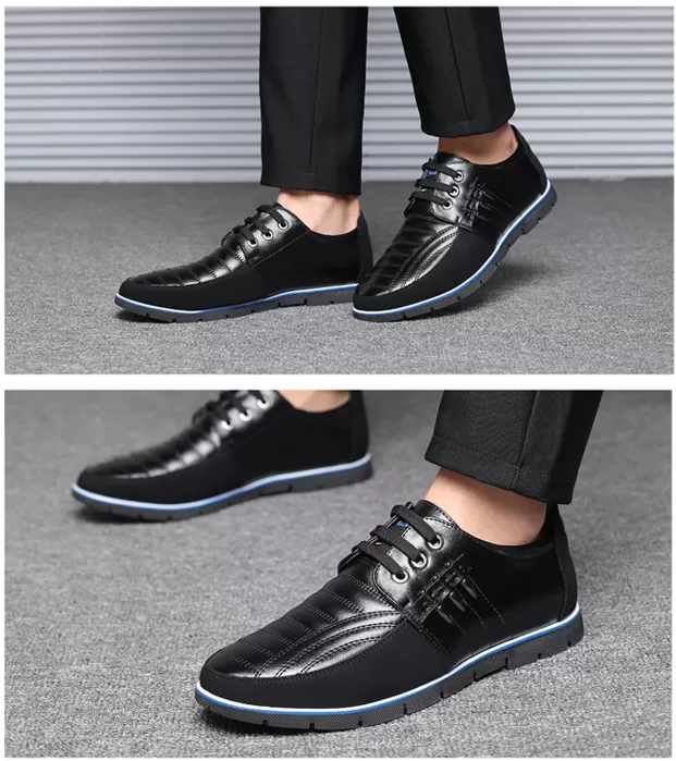 Men's Solid Tenacity Genuine Leather Shoes