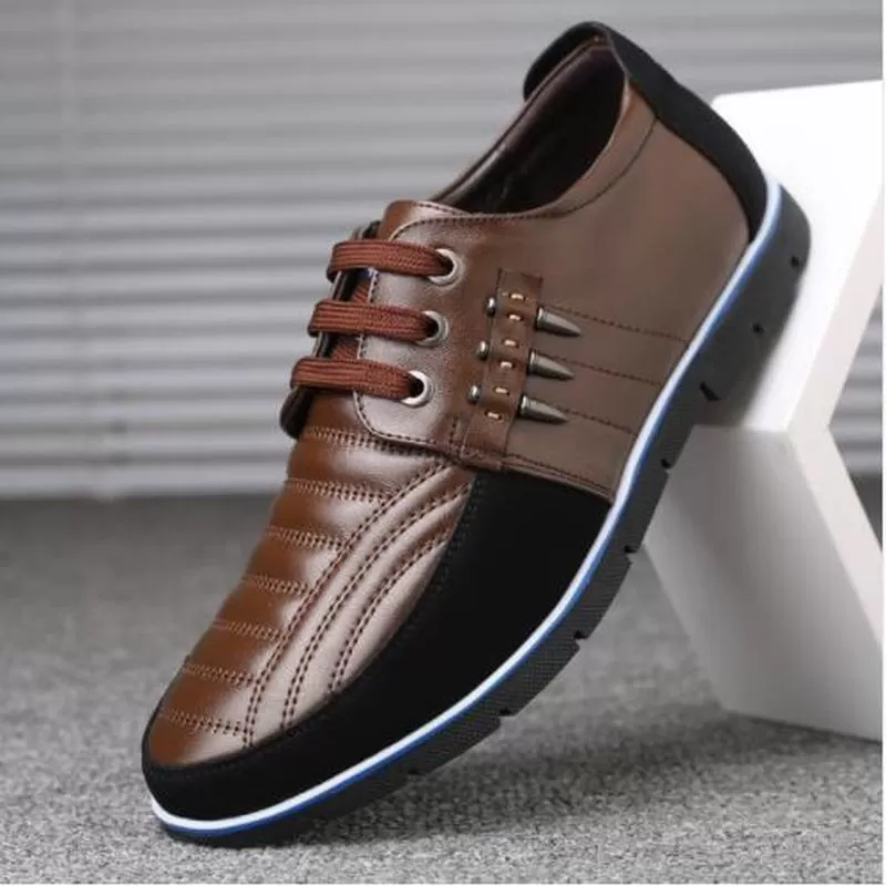 Men's Solid Tenacity Genuine Leather Shoes