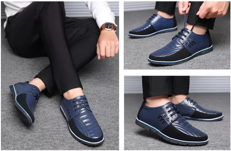 Men's Solid Tenacity Genuine Leather Shoes